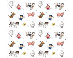 Fien en Teun Behang - Dieren - 10mx53cm - Multi