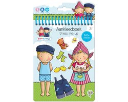 Fien & Teun Dress Me Up sticker aankleed- en kleurboekje vakantieboekje meisjes 24 delig - educatief speelgoed junior vanaf 3 jaar stickeren en kleuren