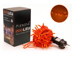 Fienosa LED WK Oranje Feestverlichting 200 LED’s - WK voetbal – 8 m Lichtstreng + 2 m Aansluitsnoer – Kertsverlichting - Binnen & Buiten – 230V – Energieklasse A