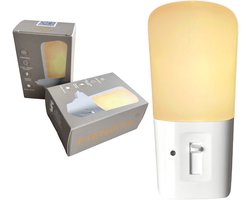 Fienosa Nachtlampje Stopcontact met Dag & Nacht Sensor – Dimbaar Warm Wit Licht – Voor Kinderkamer, Baby & Volwassenen