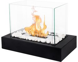 Fiérza Sfeerhaard - Tafelhaard - 35CM - Met Decoratiestenen - Buitenhaard - Binnen & Buiten - Bio-Ethanol Haarden