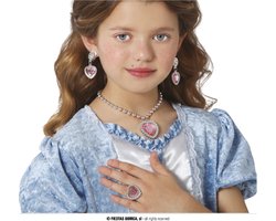 Fiestas Guirca - Sieraden set blauwe harten - kinderen