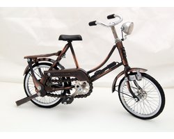 Fiets Miniatuur Dames - Handgemaakt – Gift - Kunst – Metaal- Kunststof - 28*10*20 cm - Van Gogh Holland – Beeldje- Decoratie - Souvenir- Amsterdam