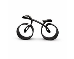 Fiets Sculptuur - Zwart - Minimalistisch Fiets Beeldje – Moderne Woondecoratie – Design Fiets Decoratie