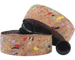 Fietsaccessoires - Racefiets handvat tape - Kurk stuur tape - Fietsaccessoire - Kleurrijk - PU lederen - Fiets handvat wrap - Eindpluggen - Geschikt voor racefiets - Kleurrijk model - 2 rollen - Stuurwiel - Stoel armleuning - Vissen rot