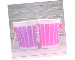 Fietsdecoratie Set - Kinderaccessoires - Fiets Versieren - Lichtgewicht Plastic - 20 cm Lengte - Paars Roze