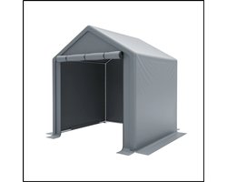 Fietsgarage Tent - Waterdichte Opbergtent Met Roldeur - Tuinschuur Voor Fietsen en Gereedschap - Grijs 190x170x200 cm