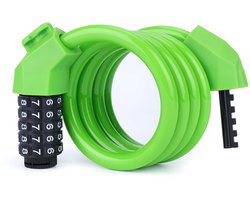 Fietskettingslot, niet door te knippen met boutensnijder of handgereedschap, hoogwaardige geharde veiligheidsketting voor motorfietsen, fietsen, generatoren, poorten, tuinmeubelen (1,2 m transparant groen kabelslot)