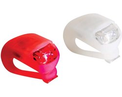 Fietslicht - Voor - Achter - LED - Batterij - Wit/Rood