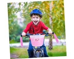 Fietsmand Set - Kinderaccessoires - Fiets Decoratie - Eenvoudige Montage - 8 Delig - Roze