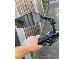 fietsspiegel e-bike links - Fietsspiegel Links – 360° Verstelbaar – HD Glas & Antitrilling – Vergroot Veiligheid – fiets spiegel Alleen Linkerzijde - fietsspiegels electrische fiets - fietsspiegel op stuur geschikt voor alle modellen ook voor E-bike