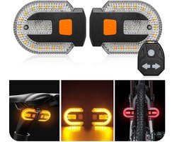 Fietsverlichting Achterlicht met Alarm & Afstandsbediening – LED Richtingaanwijzer, USB Oplaadbaar, Draadloos Achterlicht voor MTB & Fietsen
