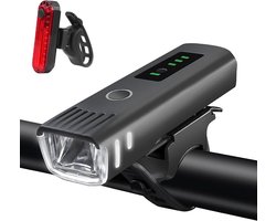 Fietsverlichtingsset - Fietslampen - Veilig Fietsen - Automatische Helderheid - 5000 Lumen - Zwart