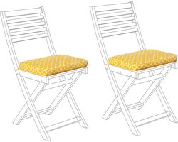 FIJI - Tuinkussen set van 2 - Geel - 29 x 38 cm - Polyester