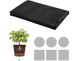 Filterfleece voor potten - Drainage fleece - Planten verzorgen - Snijbaar dubbellaags ontwerp - 2 x 1 meter - Grijs