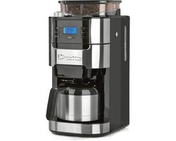 Filterkoffiezetapparaat met Verstelbare Molen en Thermokan voor 10 Kopjes Koffie