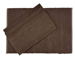 Fina placemat darkbrown - set van 4