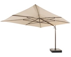 Finca zweefparasol 400x300 cm houtlook frame sand 4 Seasons Outdoor