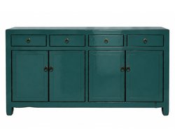 Fine Asianliving Antieke Chinese Dressoir Teal High Gloss B154xD40xH93cm Chinese Meubels Oosterse Kast
