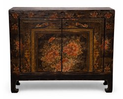 Fine Asianliving Antieke Chinese Kast Handbeschilderd B86xD38xH75cm Chinese Meubels Oosterse Kast