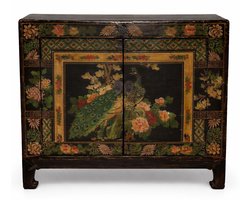 Fine Asianliving Antieke Chinese Kast Handbeschilderd B87xD38xH73cm Chinese Meubels Oosterse Kast