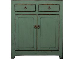 Fine Asianliving Antieke Chinese Kast Mint High Gloss B77xD40xH95cm Chinese Meubels Oosterse Kast