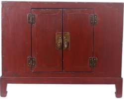 Fine Asianliving Antieke Chinese Kast Rood - Tianjin China B90xD54xH72cm Chinese Meubels Oosterse Kast