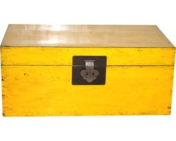Fine Asianliving Antieke Chinese Kist Geel High Gloss B91xD60xH47cm Chinese Meubels Oosterse Kast