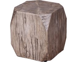 Fine Asianliving Bijzettafel Beton Imitatiehout - Alexios D35xH44cm