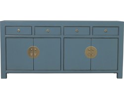 Fine Asianliving Chinees Dressoir Arctic Blauw Grijs - Orientique Collectie B180xD40xH85cm Chinese Meubels Oosterse Kast