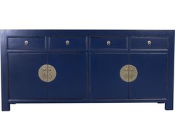 Fine Asianliving Chinees Dressoir Midnight Blauw B180xD40xH85cm Chinese Meubels Oosterse Kast