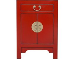 Fine Asianliving Chinees Nachtkastje Lucky Rood - Orientique Collectie B42xD35xH60cm Chinese Meubels Oosterse Kast