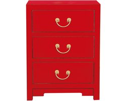 Fine Asianliving Chinees Nachtkastje Lucky Rood - Orientique Collectie B45xD30xH60cm Chinese Meubels Oosterse Kast