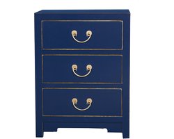 Fine Asianliving Chinees Nachtkastje Midnight Blauw - Orientique Collectie B45xD30xH60cm Chinese Meubels Oosterse Kast