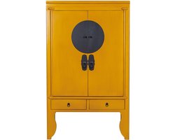 Fine Asianliving Chinese Bruidskast Geel Marigold Yellow - Orientique Collection B100xD55xH175cm Chinese Meubels Oosterse Kast