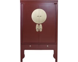 Fine Asianliving Chinese Bruidskast Rood Scarlet Rouge - Orientique Collectie B100xD55xH175cm Chinese Meubels Oosterse Kast