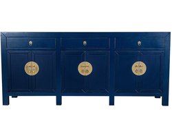 Fine Asianliving Chinese Dressoir Blauw Midnight Blue - Orientique Collection B190xD40xH85cm Chinese Meubels Oosterse Kast