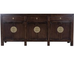 Fine Asianliving Chinese Dressoir Bruin Earthy Brown - Orientique Collection B190xD40xH85cm Chinese Meubels Oosterse Kast