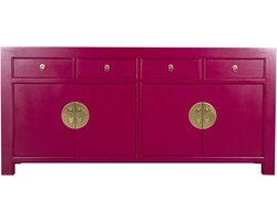 Fine Asianliving Chinese Dressoir Fuchsia Royale - Orientique Collection B180xD40xH85cm Chinese Meubels Oosterse Kast
