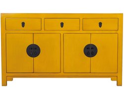 Fine Asianliving Chinese Dressoir Geel Marigold Yellow - Orientique Collection B140xD35xH85cm Chinese Meubels Oosterse Kast