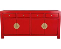 Fine Asianliving Chinese Dressoir Lucky Rood - Orientique Collection B180xD40xH85cm Chinese Meubels Oosterse Kast