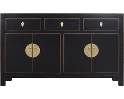 Fine Asianliving Chinese Dressoir Onyx Zwart - Orientique Collectie B140xD35xH85cm Chinese Meubels Oosterse Kast