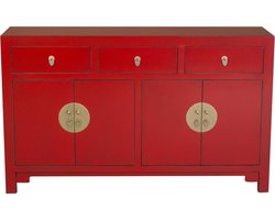 Fine Asianliving Chinese Dressoir Rood Lucky Rood B140xD35xH85cm - Orientique Collection Chinese Meubels Oosterse Kast