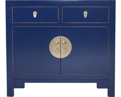 Fine Asianliving Chinese Kast Blauw Midnight Blue - Orientique Collectie B90xD40xH80cm Chinese Meubels Oosterse Kast