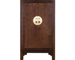 Fine Asianliving Chinese Kast Earthy Bruin - Orientique Collection B70xD40xH120cm Chinese Meubels Oosterse Kast