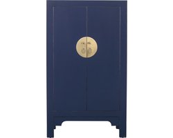 Fine Asianliving Chinese Kast Midnight Blauw - Orientique Collectie B70xD40xH120cm Chinese Meubels Oosterse Kast