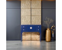 Fine Asianliving Chinese Sidetable Blauw Midnight Blue - Orientique Collectie B100xD26xH80cm Chinese Meubels Oosterse Kast