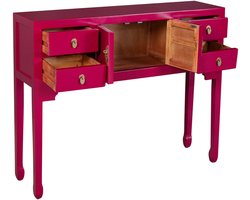 Fine Asianliving Chinese Sidetable Fuchsia Royale - Orientique Collectie B100xD26xH80cm Chinese Meubels Oosterse Kast