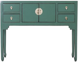 Fine Asianliving Chinese Sidetable Pine Green - Orientique Collectie B100xD26xH80cm Chinese Meubels Oosterse Kast