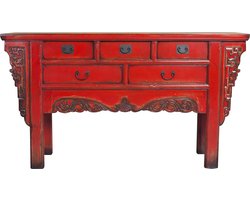 Fine Asianliving Chinese Sidetable Rood B160xD45xH90cm Chinese Meubels Oosterse Kast
